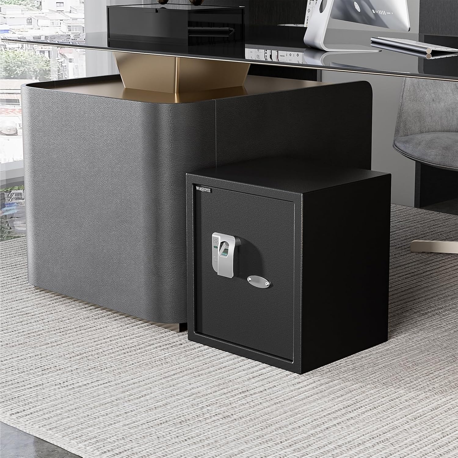Thumbnail 6 de WASJOYE 43L Cassaforte con impronte digitali: sicurezza smart per casa, ufficio e hotel