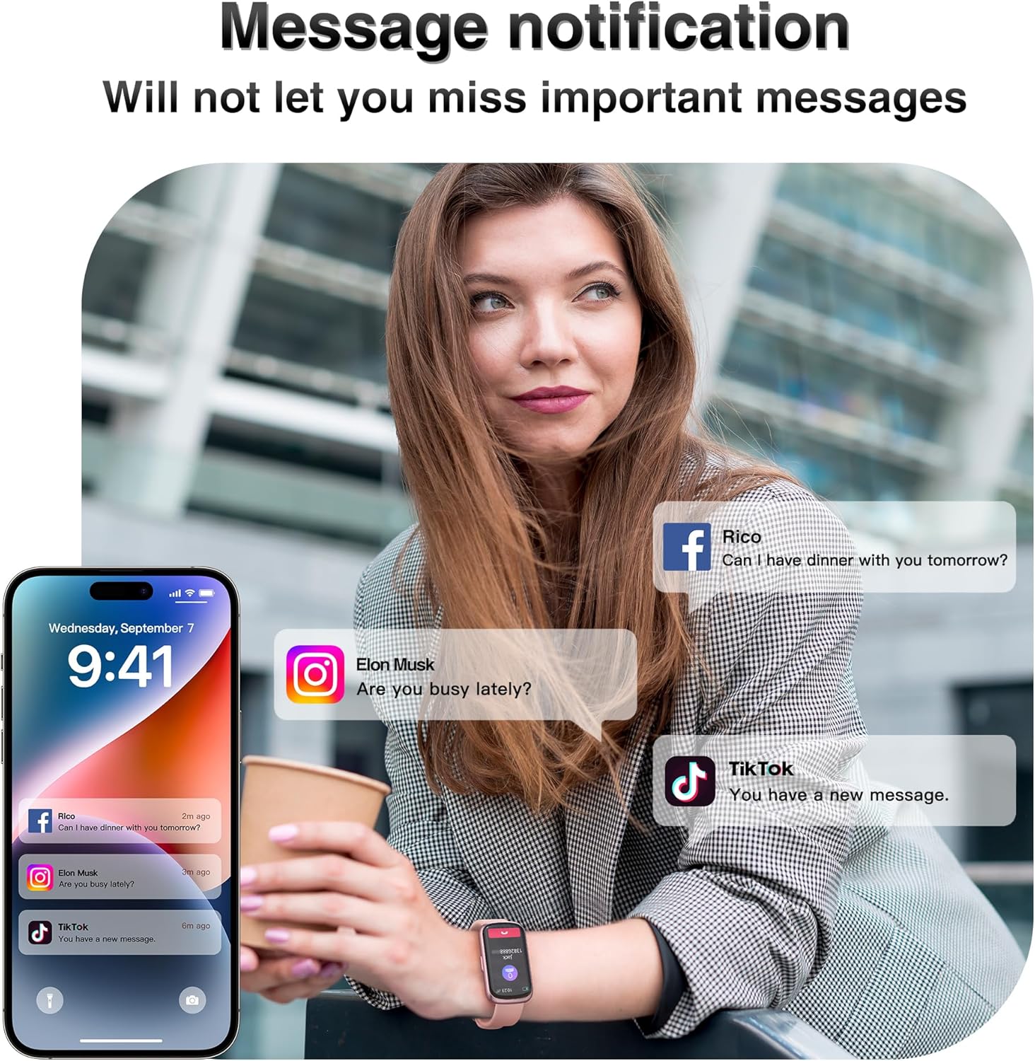 Thumbnail 1 de Fitness Tracker D26E: All‑Round Health & Activity Smartwatch for Android & iPhone