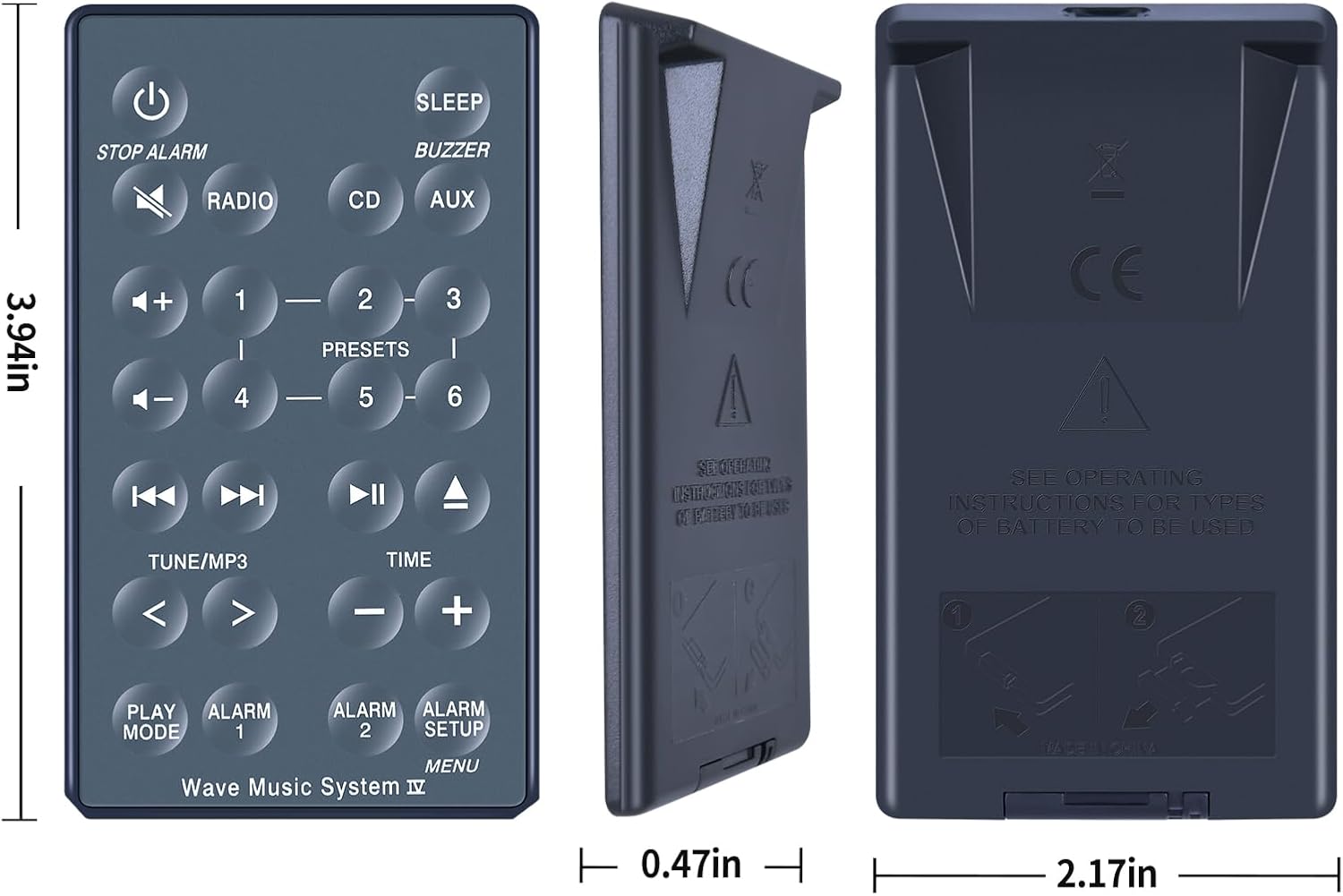 Detalle 2 de TCNOUMT Replacement Remote for Bose Wave Radio IV (737251-1710)