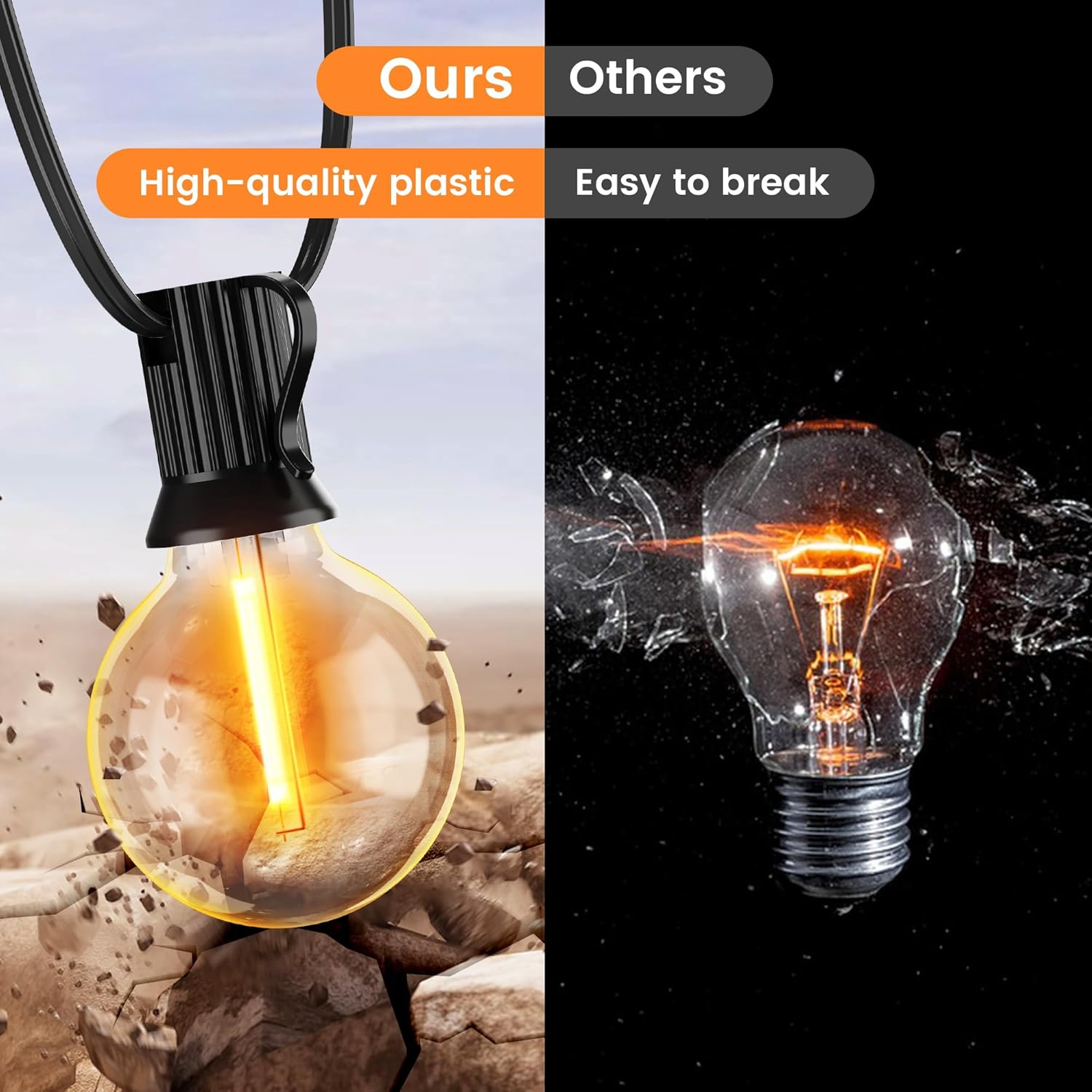 Thumbnail 4 de Torkase Catena Luminosa Solare Esterna per Giardino G40, 36 m (120 ft) con sensore crepuscolo-alba