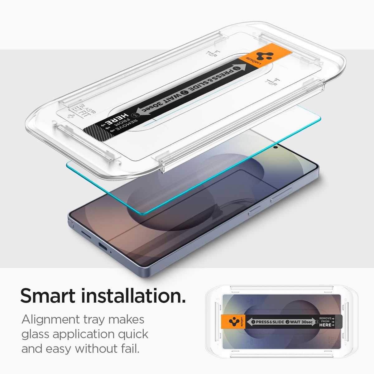 Thumbnail 5 de Spigen Glas.tR EZ Fit — verre trempé 9H pour Samsung Galaxy S25 Ultra (2 pièces)