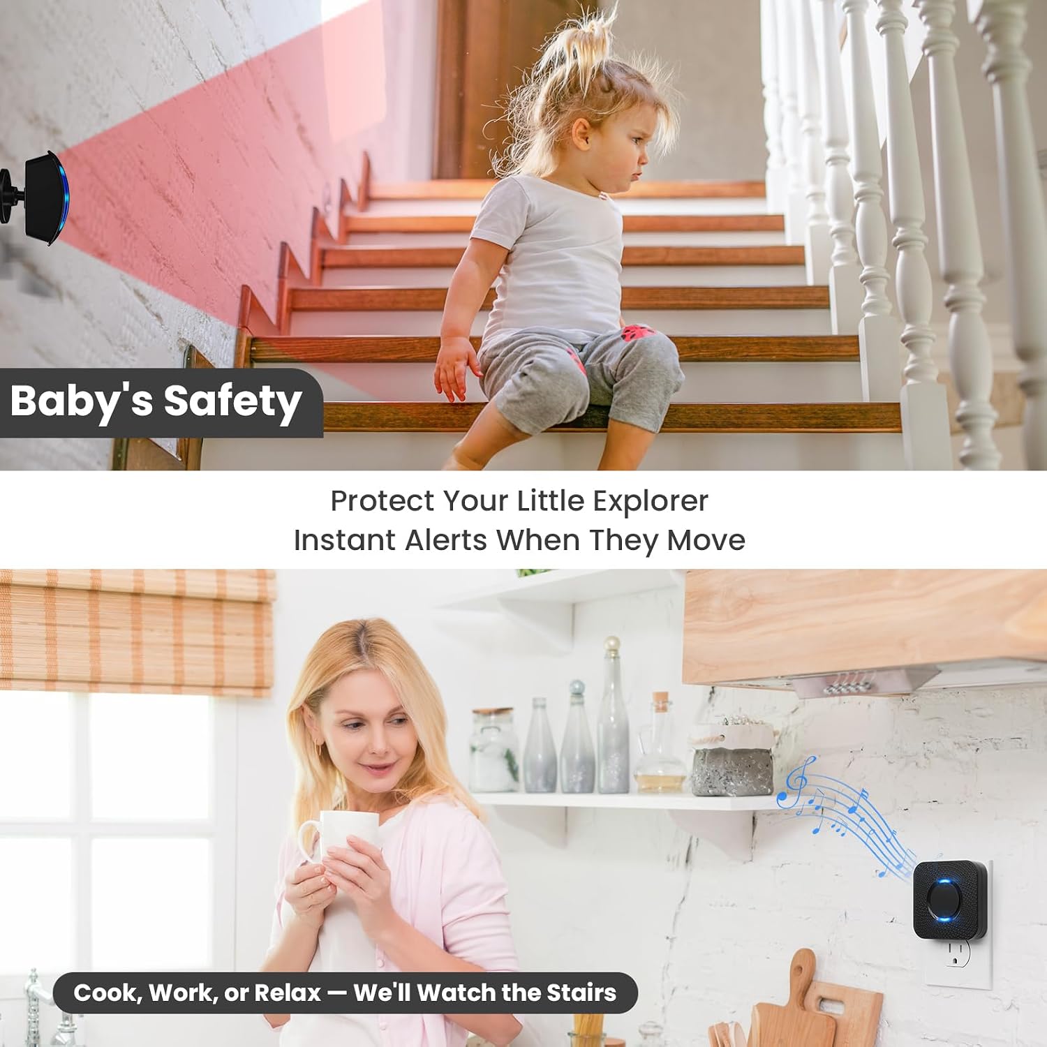 Detalle de Wireless Motion Sensor Alarm System, 500-Foot Range