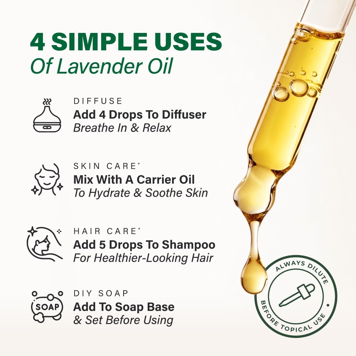 Detalle de Kukka Lavender Essential Oil for Diffuser (Huge 118ml) – 100% Pure Natural Lavender Oil