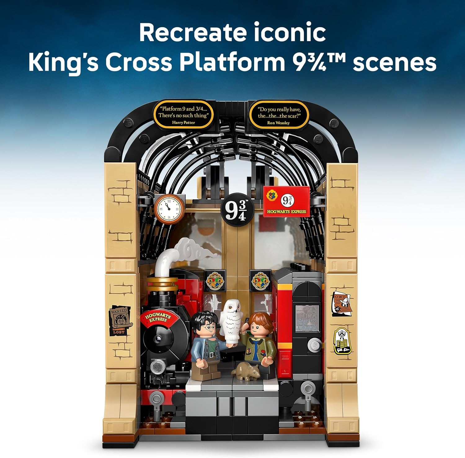 Thumbnail 2 de LEGO Harry Potter Book Nook Hogwarts Express Set (76450) with Train Toy, 2 Minifigures, Hedwig & Scabbers