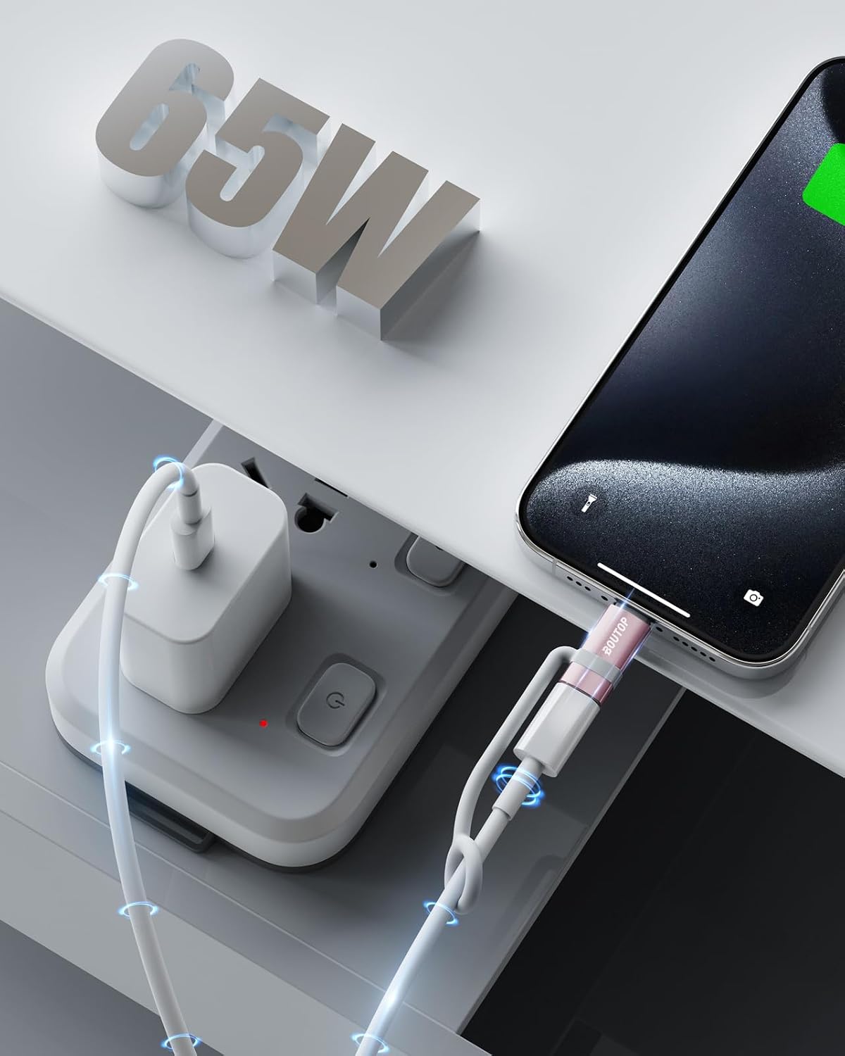 Detalle de BOUTOP 60W Lightning auf USB C Adapter 60W