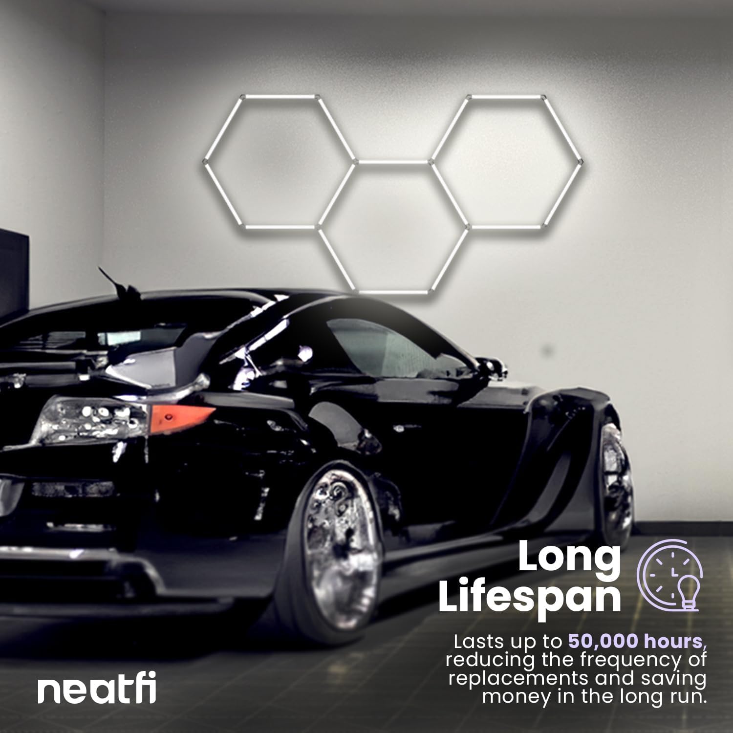 Detalle 2 de Hexagon LED Garagenleuchte 120W 6500K