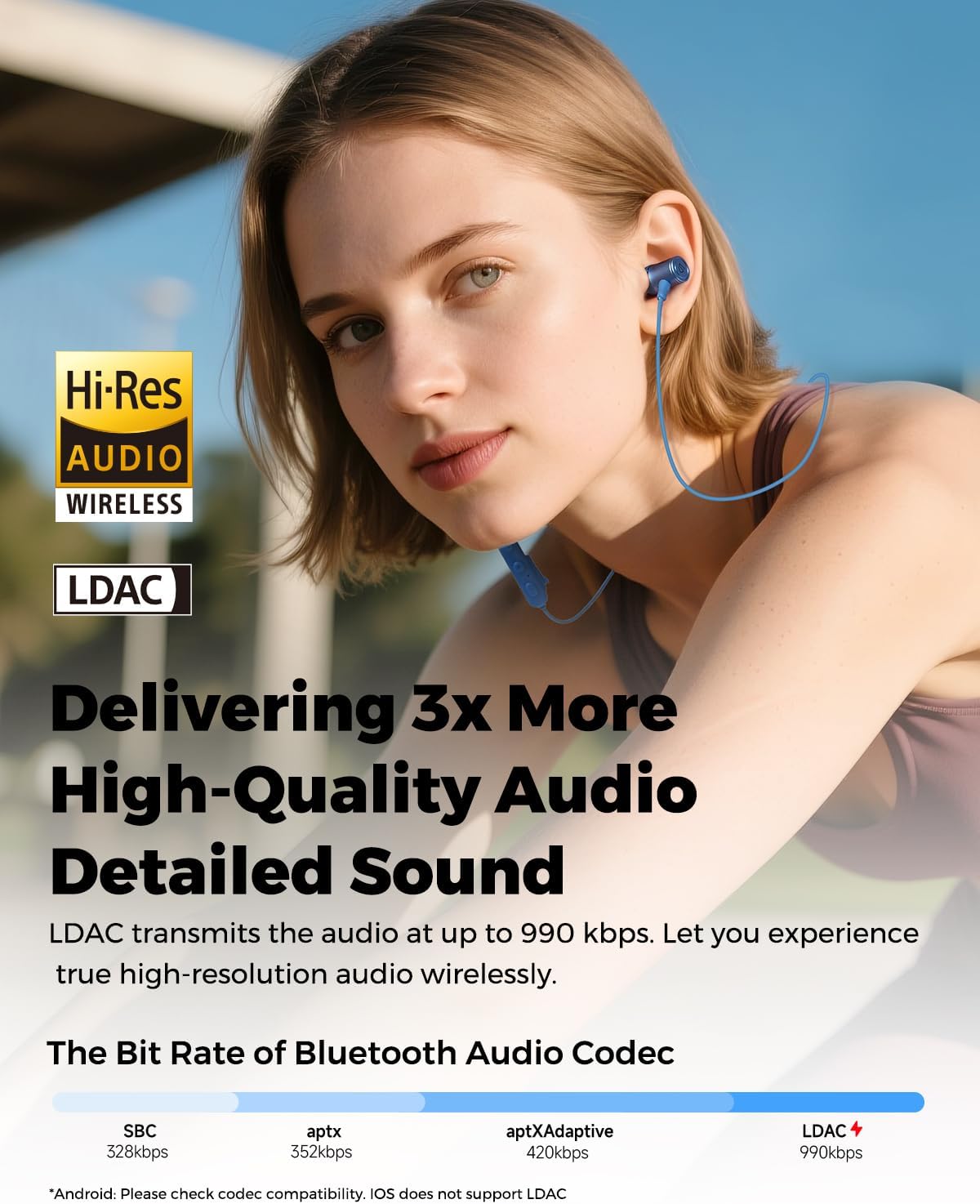Thumbnail 1 de SoundPEATS Q40 HD Neckband: Hi-Res LDAC Wireless Earphones for Active Lifestyles