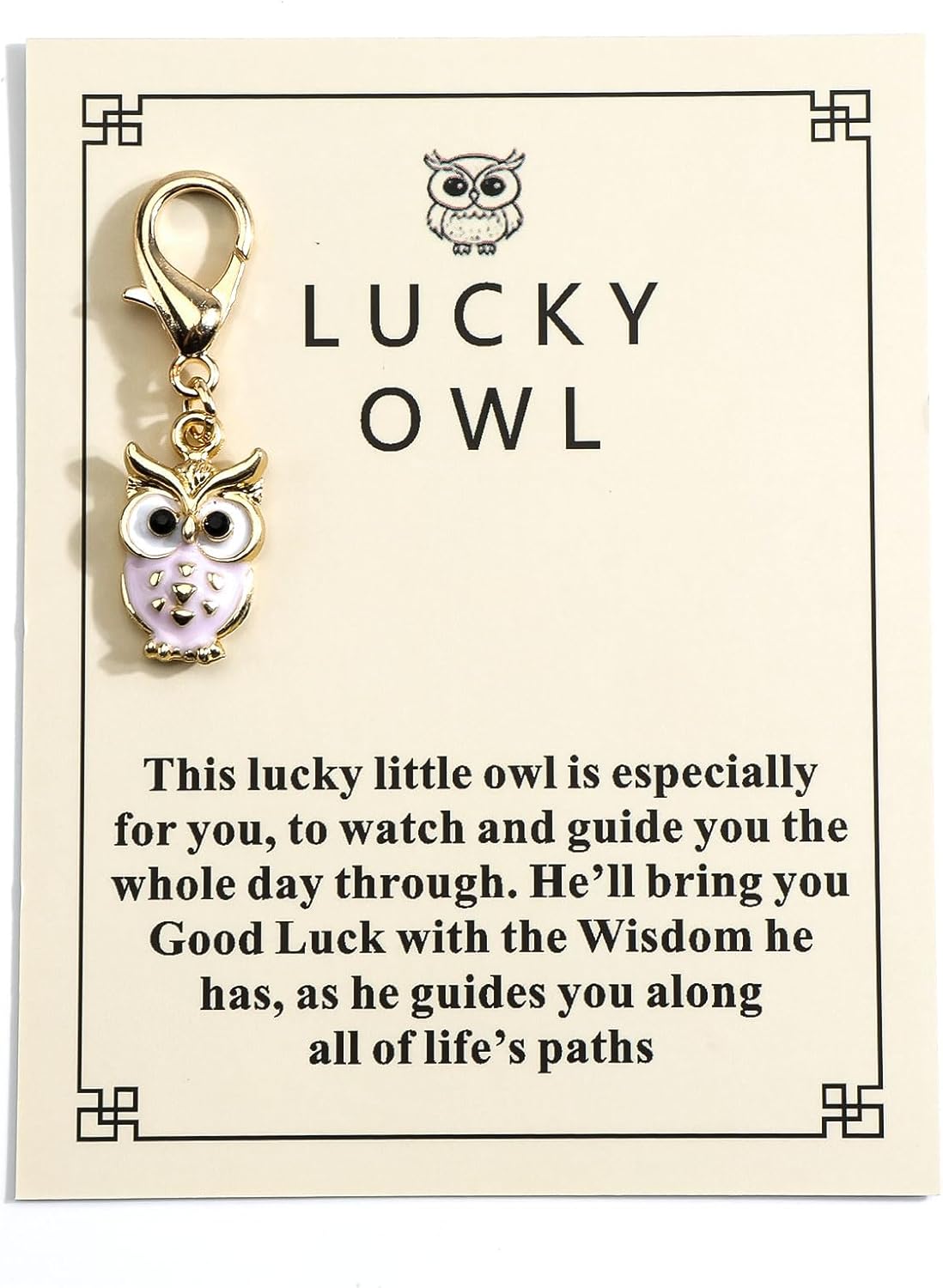 Thumbnail 5 de Gallkeat Good Luck Owl Keychain with Inspirational Card