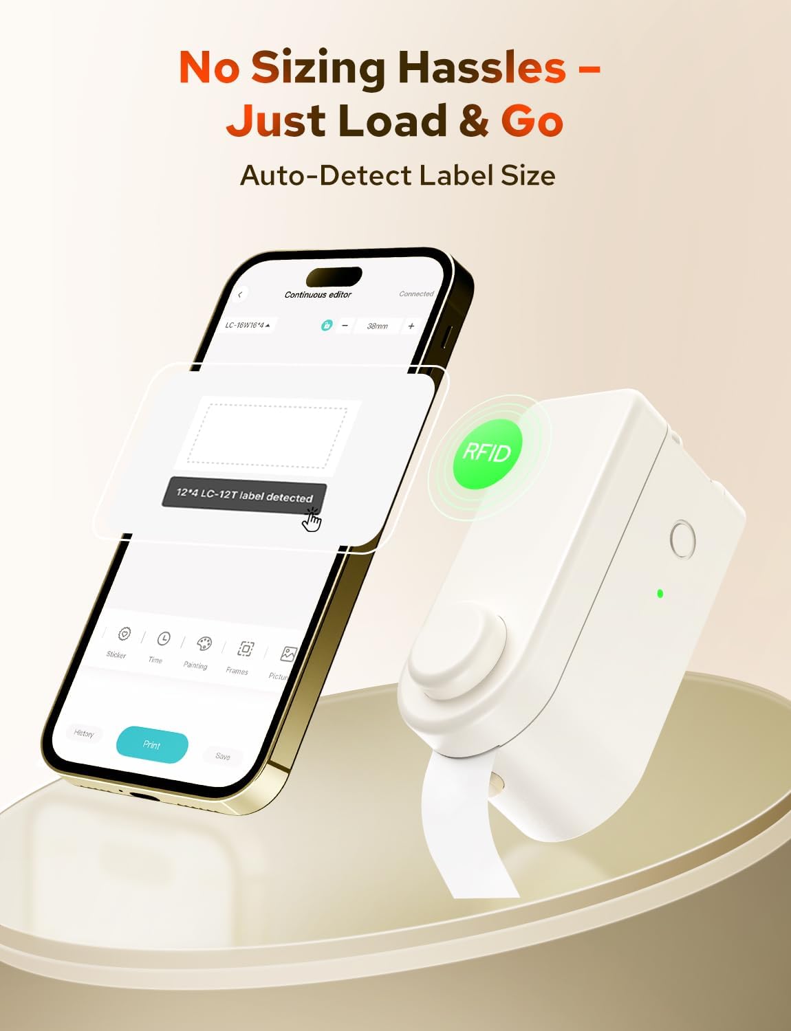 Thumbnail 2 de Makeid L1‑C Mini etichettatrice ricaricabile con Bluetooth