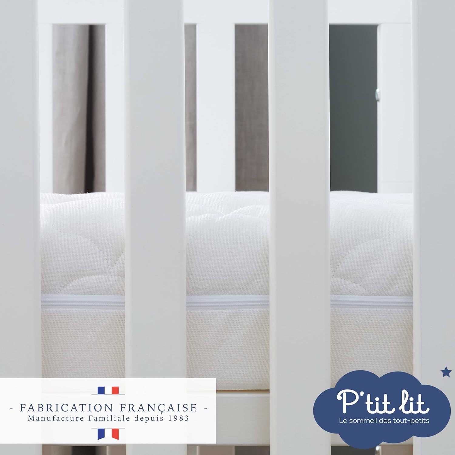 Thumbnail 6 de P'tit Lit – Matelas Enfant/Bébé Climatisé 70x140 cm, 1 face Été fraîche / 1 face Hiver ouatinée