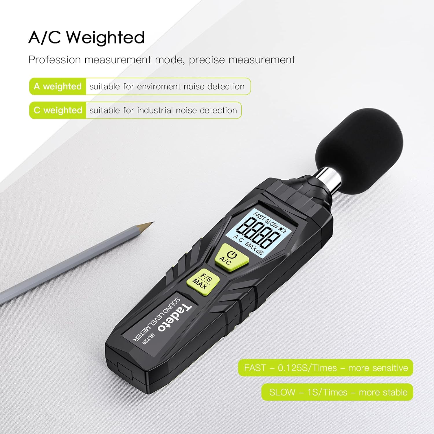 Detalle 2 de Tadeto Digital Sound Level Meter 30–130dB