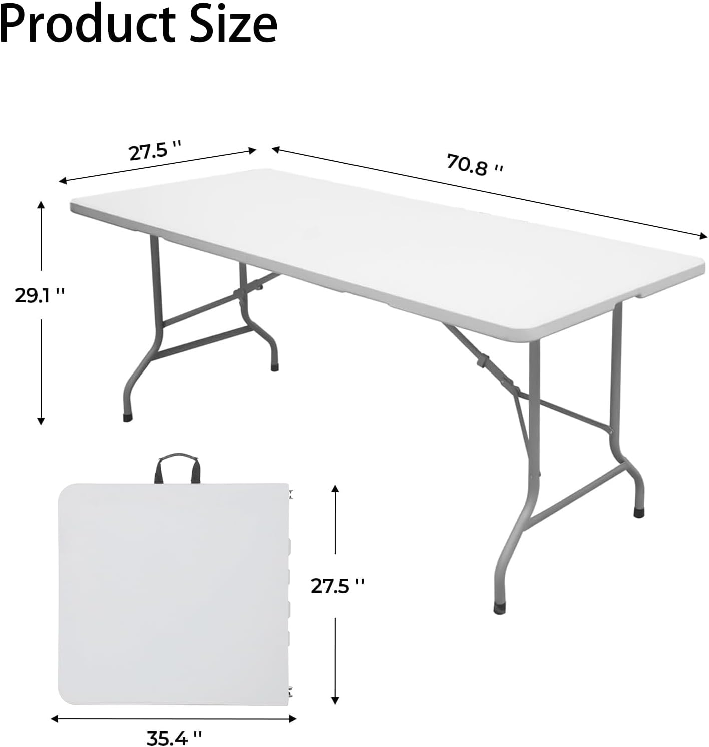 Detalle de Lakhow Folding Table 6ft Portable Table