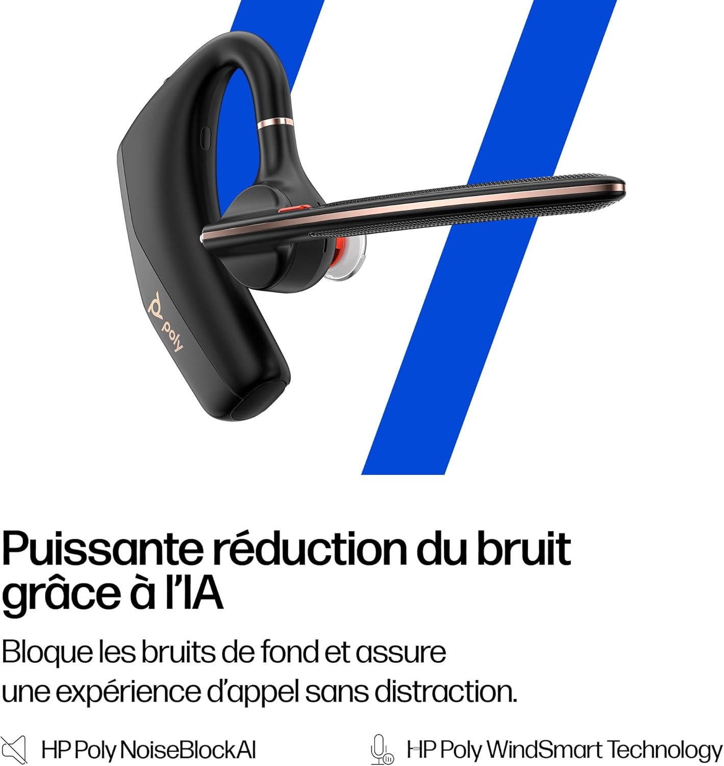Thumbnail 4 de Poly Voyager Legend 50 – Casque Bluetooth antibruit avec micro, commandes vocales et design ergonomique (noir)