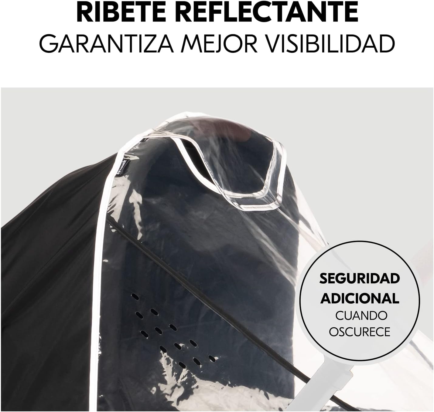 Detalle 2 de hauck Carrycot Raincover Funda capazo universal, transparente 🌧