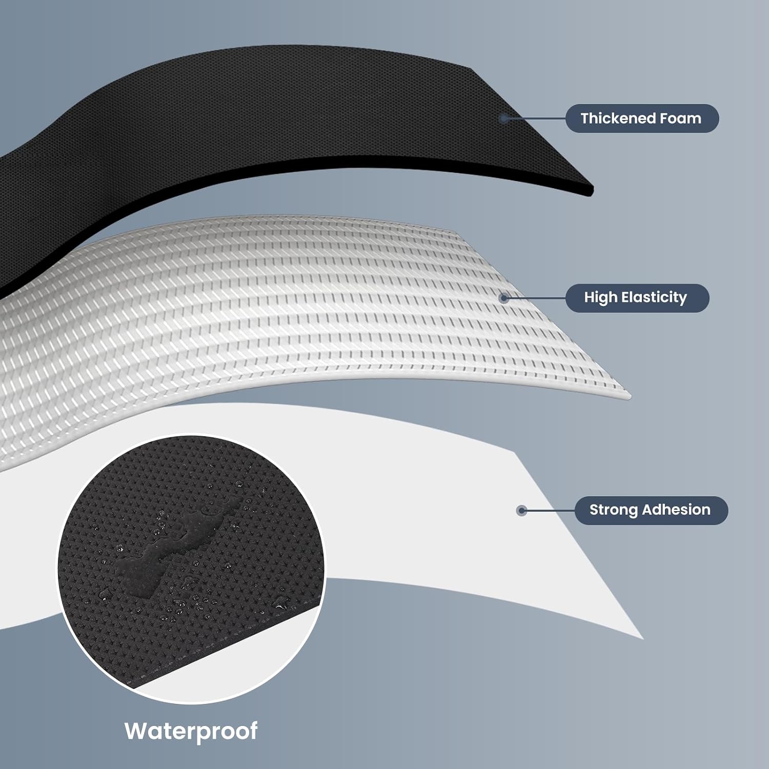 Detalle 2 de Garagen Wandschutz 200 x 20 cm schwarz