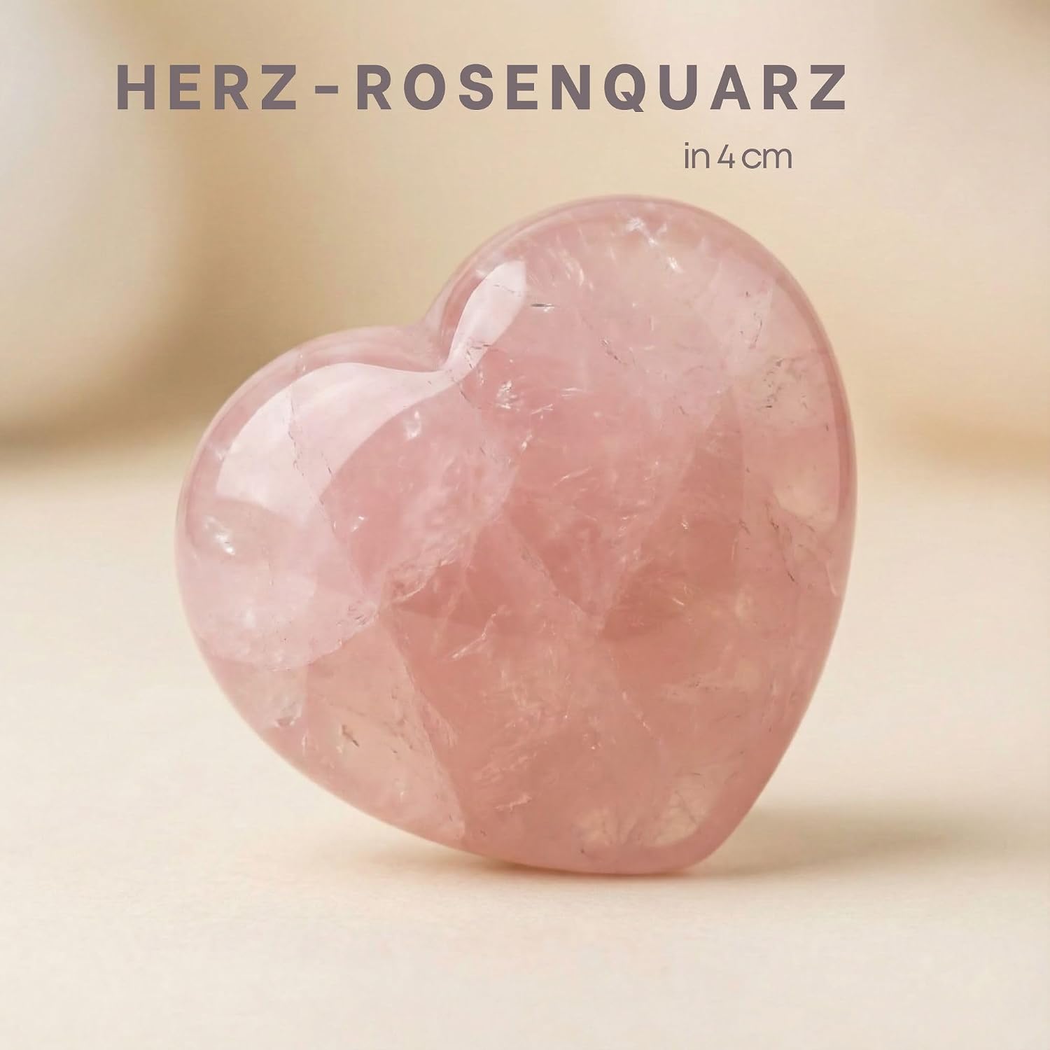 Thumbnail 1 de Milaboo 1 Rose Quartz Gemstone Heart, 4 cm Natural Stone Worry Stone