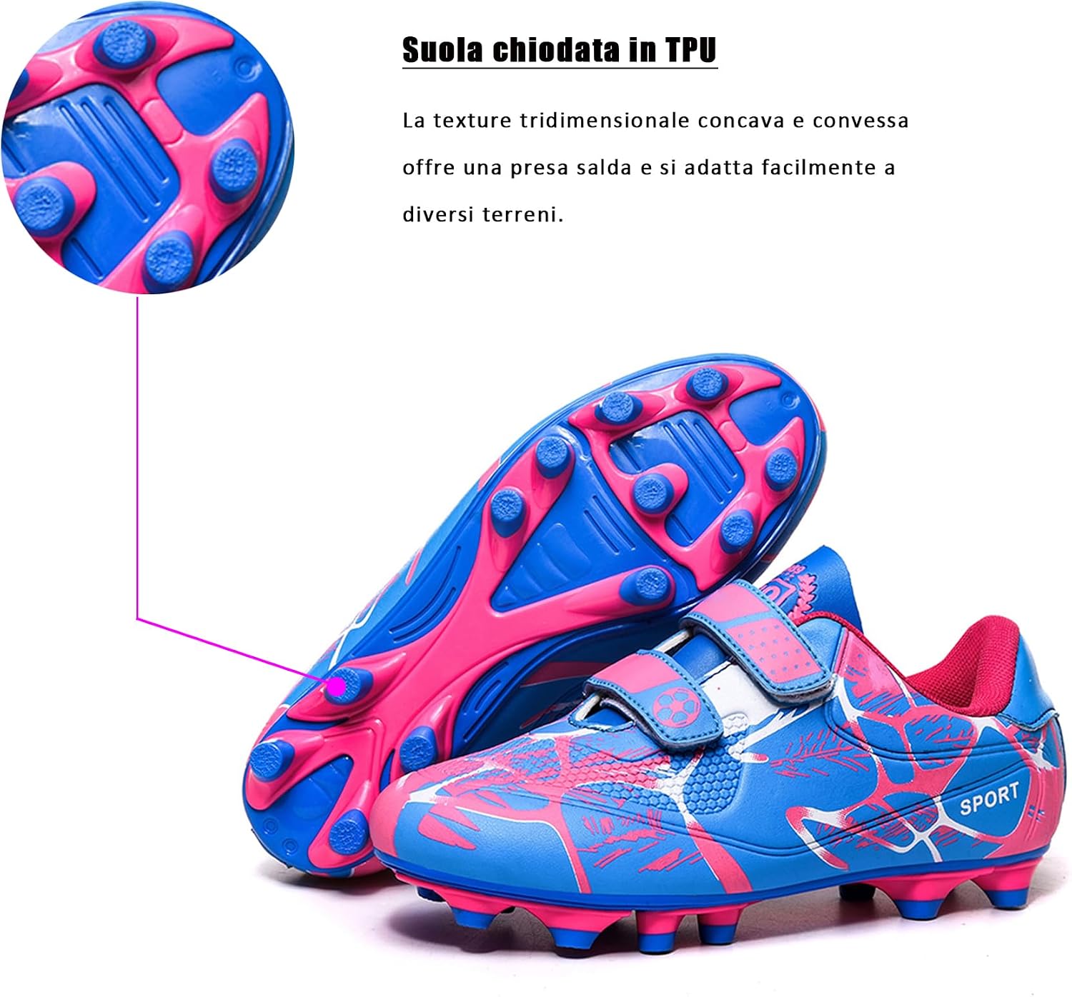 Thumbnail 5 de BAODLE Scarpe da Calcio Ragazzi FG/AG