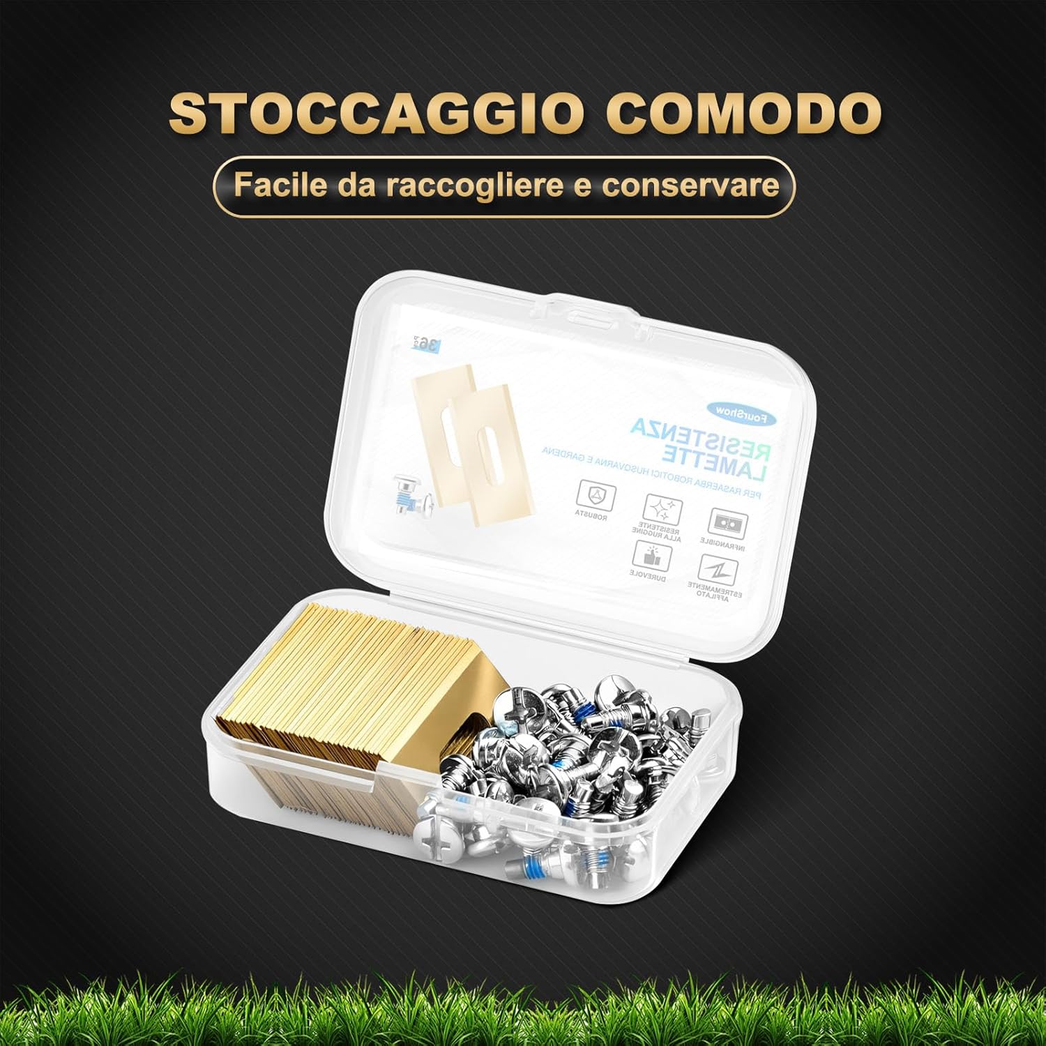 Thumbnail 6 de FourShow 36 lame di ricambio per robot tosaerba Husqvarna e Gardena, Endurance