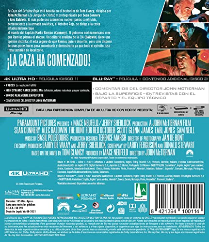Thumbnail 1 de La Caza Del Octubre Rojo (4K Ultra-HD + BD) [Blu-ray] – Divisa Films