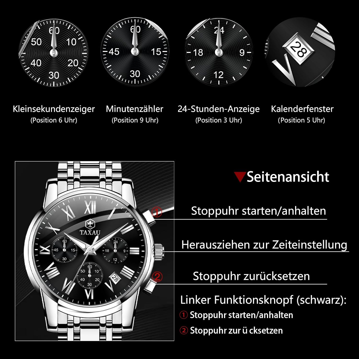 Detalle de Taxau Multifunktionsuhr 42 mm Chronograph