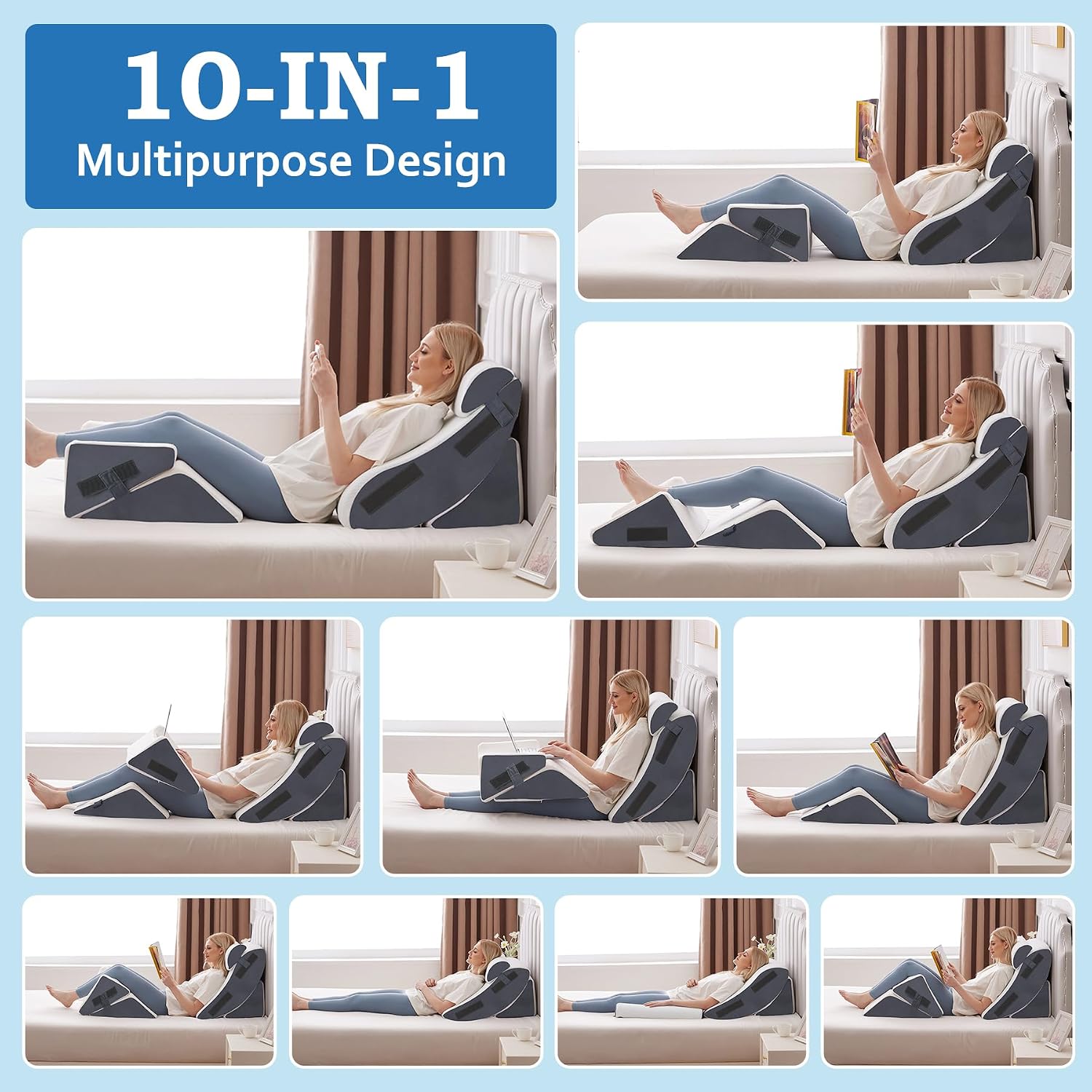 Thumbnail 5 de Ahpmeoa 5Pcs Orthopedic Wedge Pillow Set 5-pack