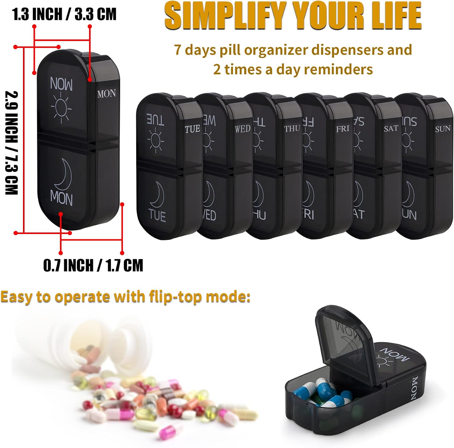 Thumbnail 2 de BVYA Iris202303301740C Weekly Pill Organizer with Printed Travel Case