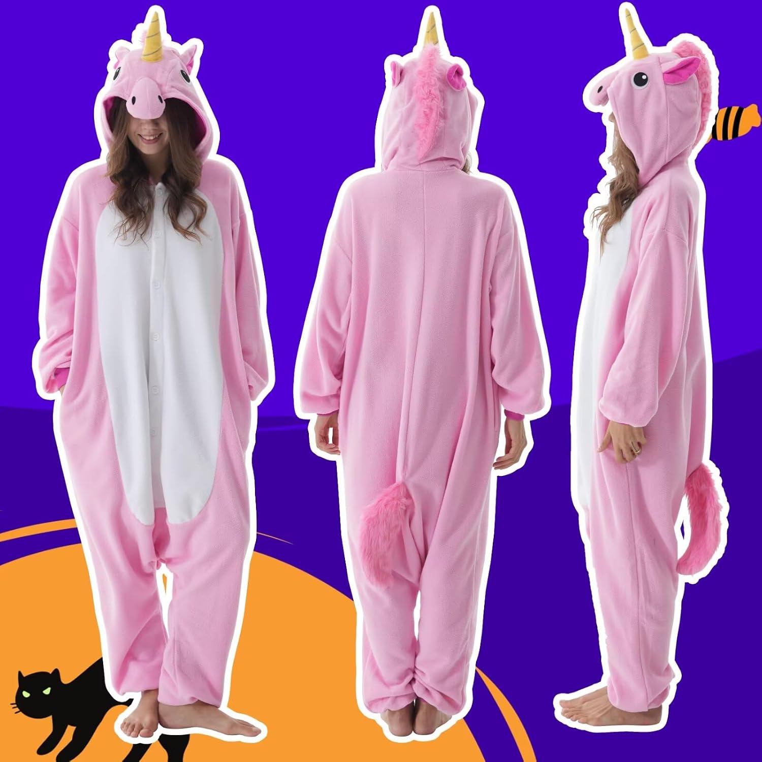 Detalle 2 de Veyryth Animal Onesie Pajamas, 100% Polyester