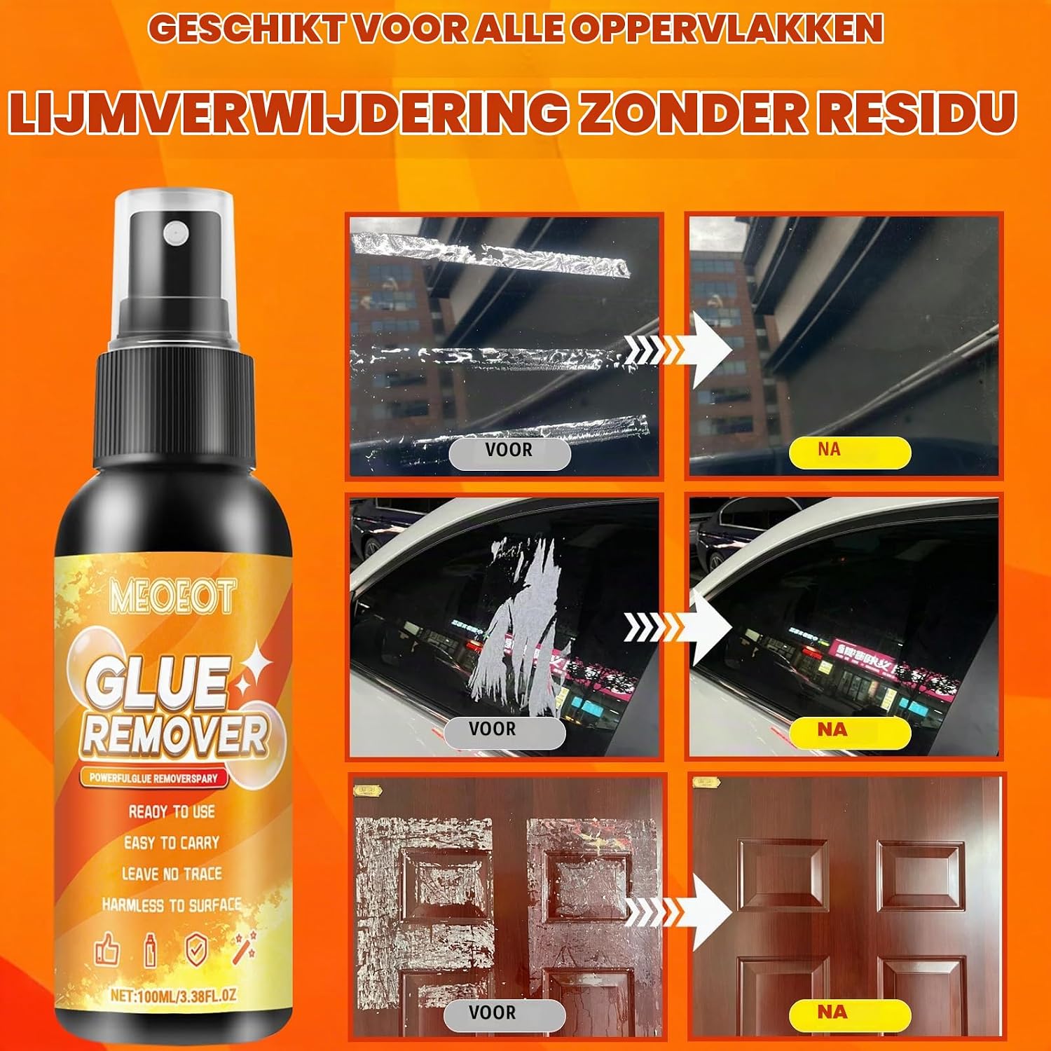 Detalle de Meoeot H003 lijmverwijderaar met schraper, 100 ml