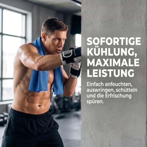 Detalle de TOYANDONA 4 Stück Kühlendes Sporthandtuch 30x100 cm – Wiederverwendbar, Polyester, atmungsaktiv und schnell trocknend