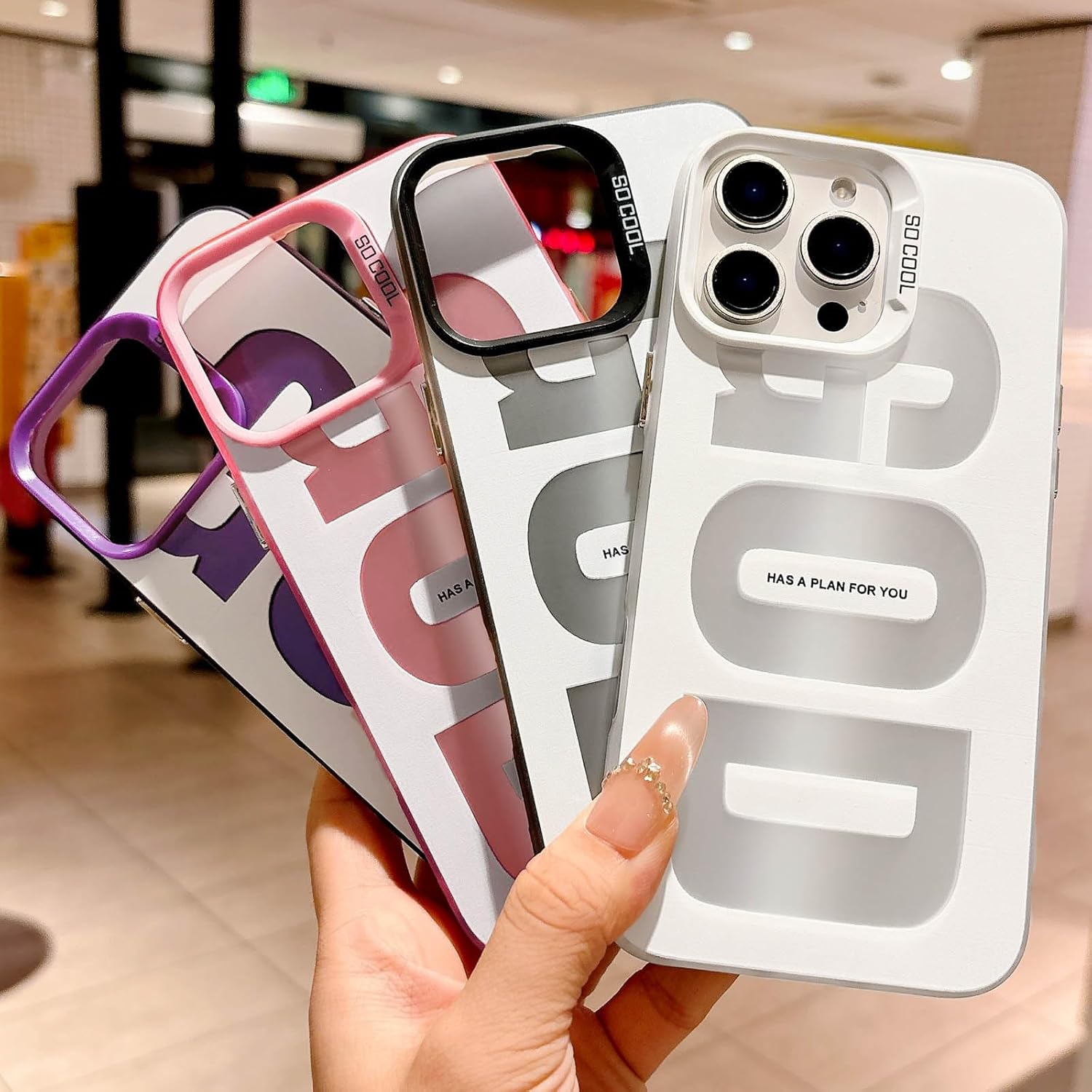 Detalle de HYUEKOKO “God Has a Plan for You” Case for iPhone 12 Pro Max (Pink) — Soft TPU Slim Shockproof Cover