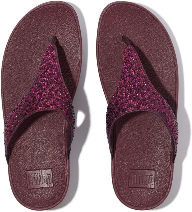 Detalle de Fitflop Lulu Sandales À Tige D'orteil ornées de cristal – Confort ergonomique pour Femme
