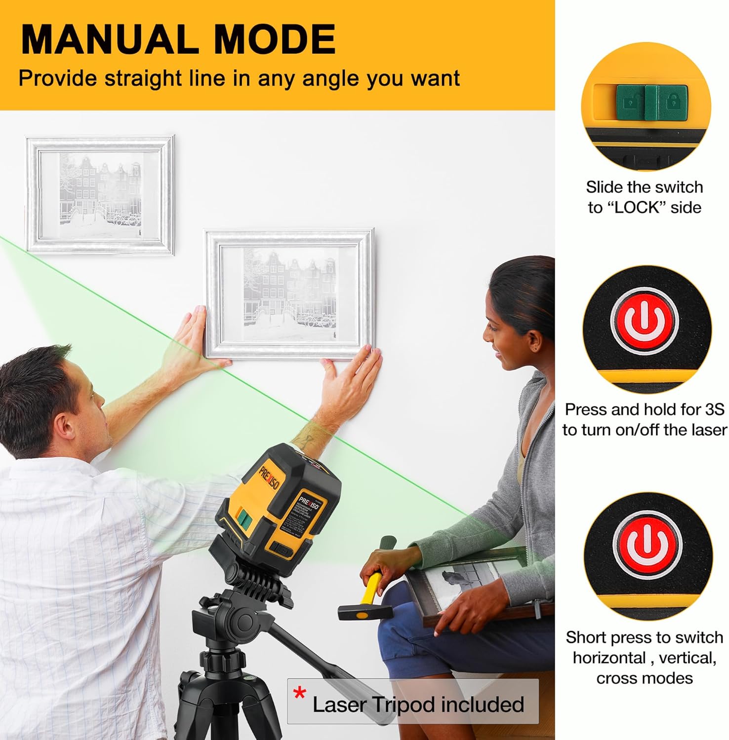 Detalle de Prexiso Laser Level 30 m with Tripod