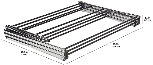 Thumbnail 6 de Amazon Basics Stendibiancheria per interni pieghevole a fisarmonica in acciaio cromato – 74,9 x 36,8 x 106,2 cm