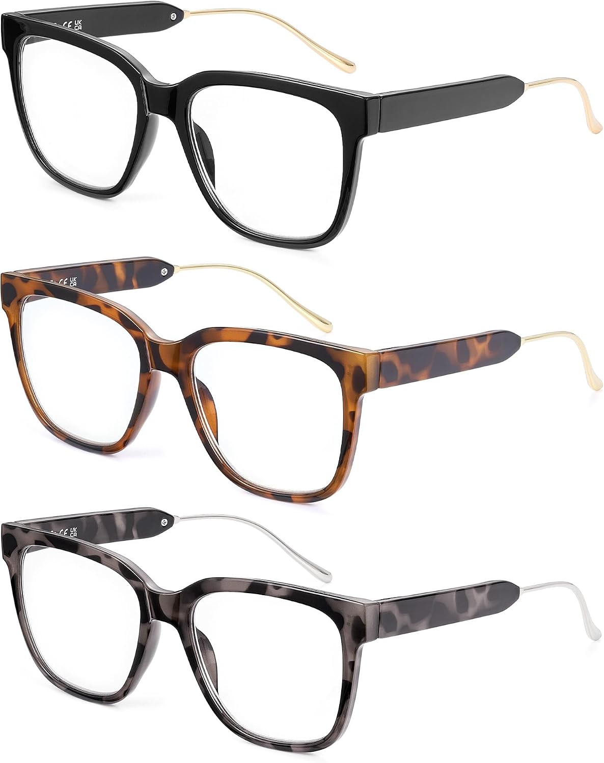 Thumbnail 5 de JM Oversized Reading Glasses Women – 3 Pack Large Square Blue Light Blocking Readers