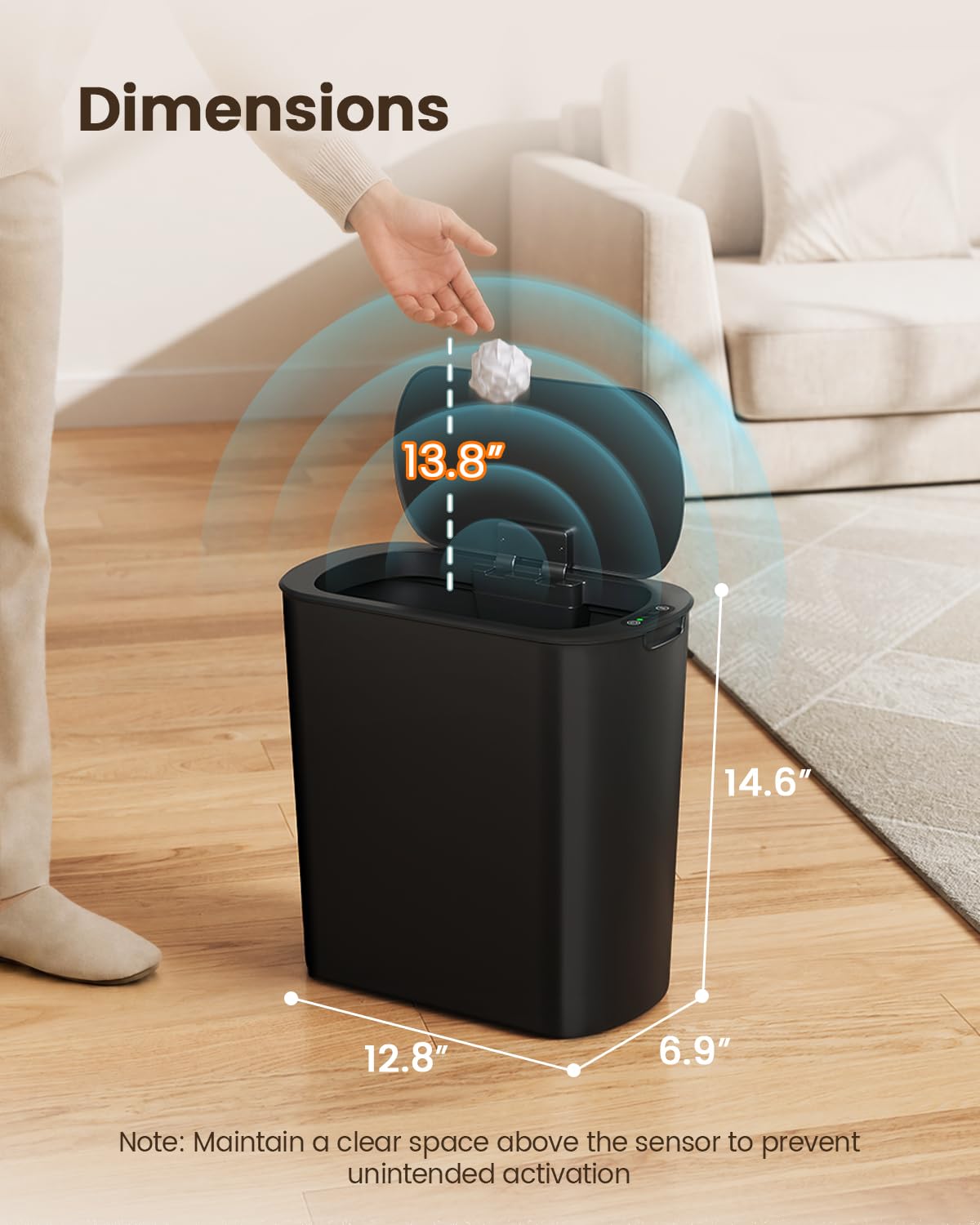 Thumbnail 5 de TIPGO 5-Gallon Motion Senor Trash Can ⚙