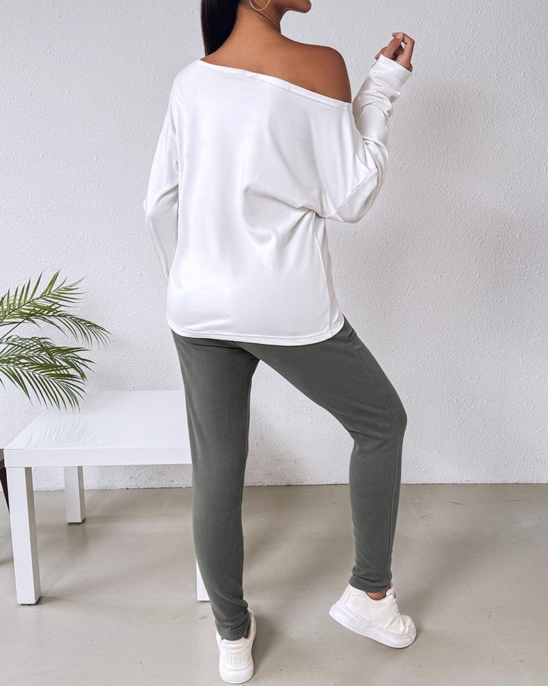 Thumbnail 1 de CHICME Tracksuit Off-Shoulder 2-Piece Set