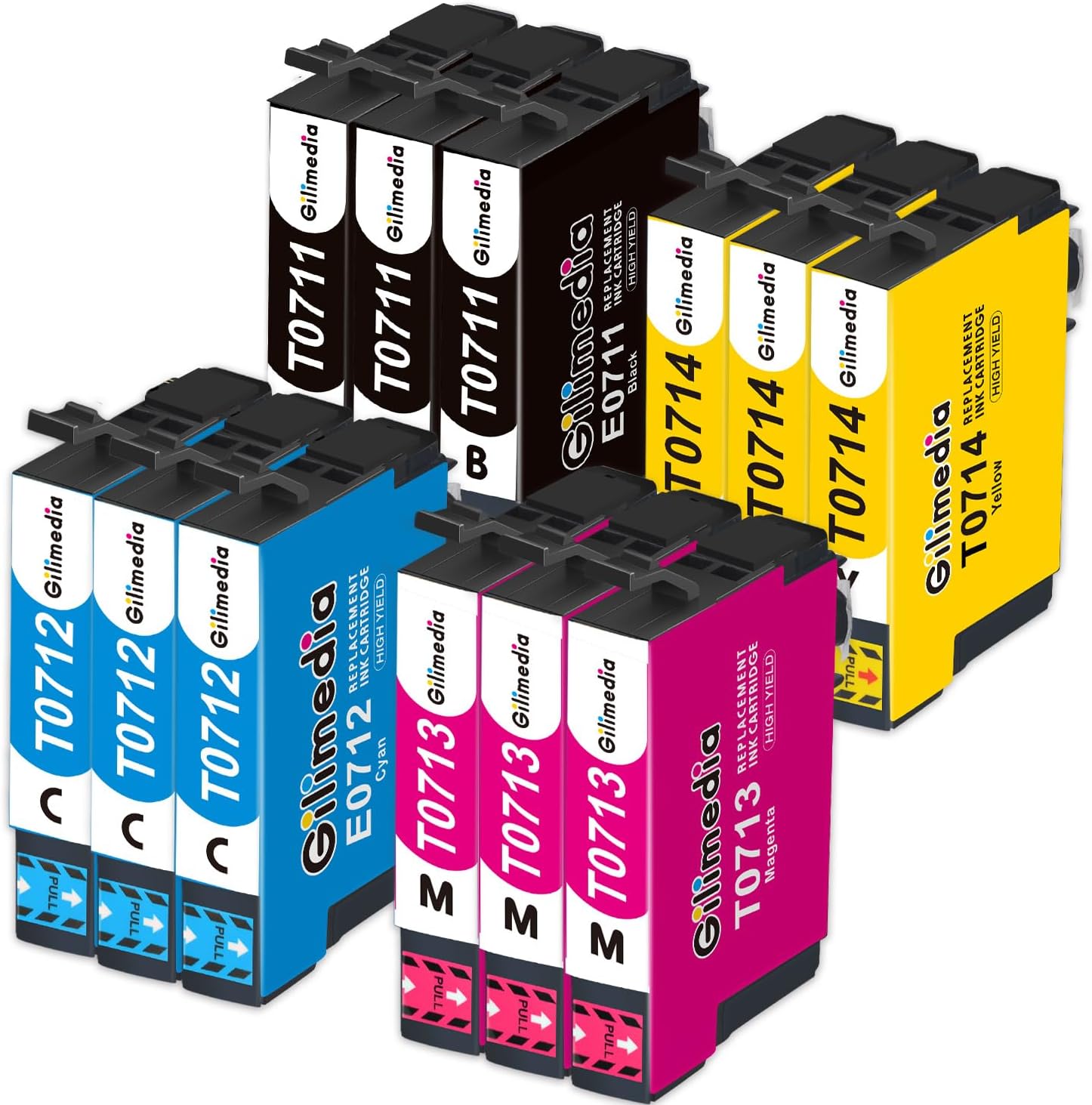 Detalle de GILIMEDIA T0715 12-pack ink cartridges for Epson printers đź–¨
