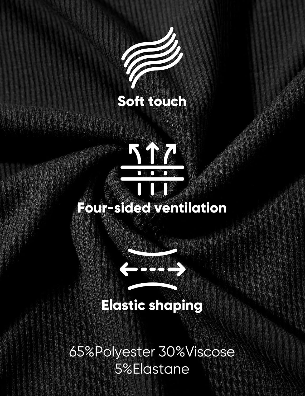 Thumbnail 6 de JMIERR Men’s Muscle Slim Texture V-Neck Longline Henley T-Shirt