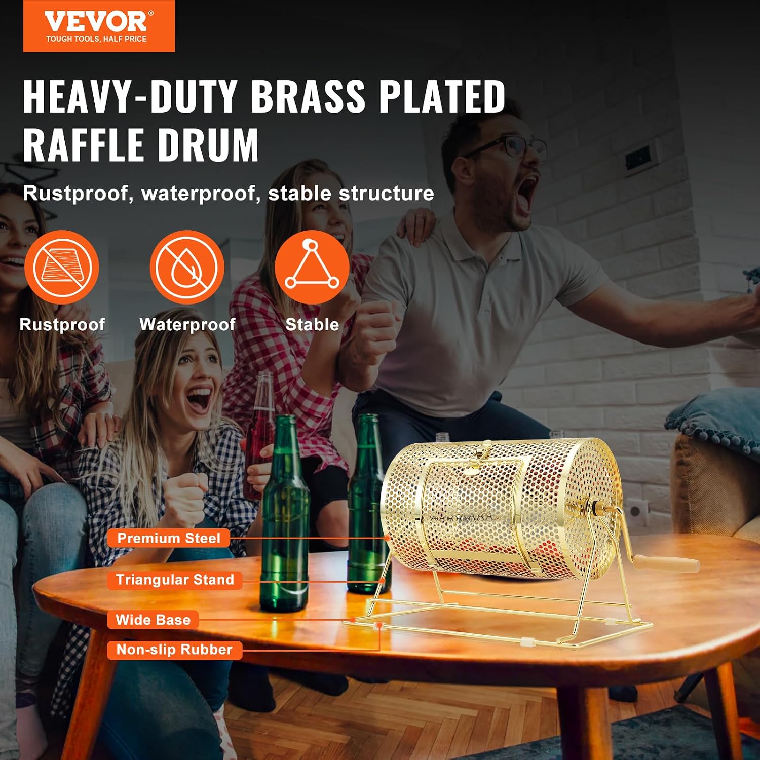 Thumbnail 1 de VEVOR Raffle Ticket Spinner 12 x 8 Inch Drum 🎟