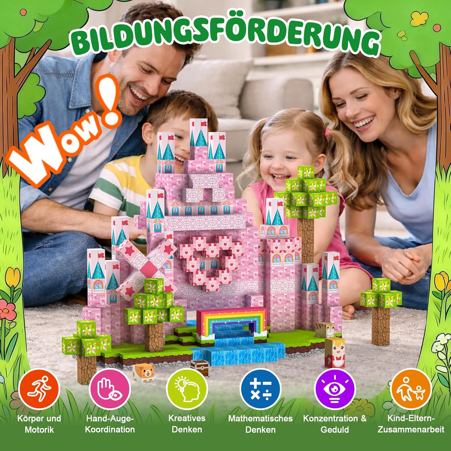 Thumbnail 6 de Crifeton magnetische Bausteine mit 100 Teilen (2 cm) für Kinder ab 3 Jahren – Montessori-Magnetbausteine