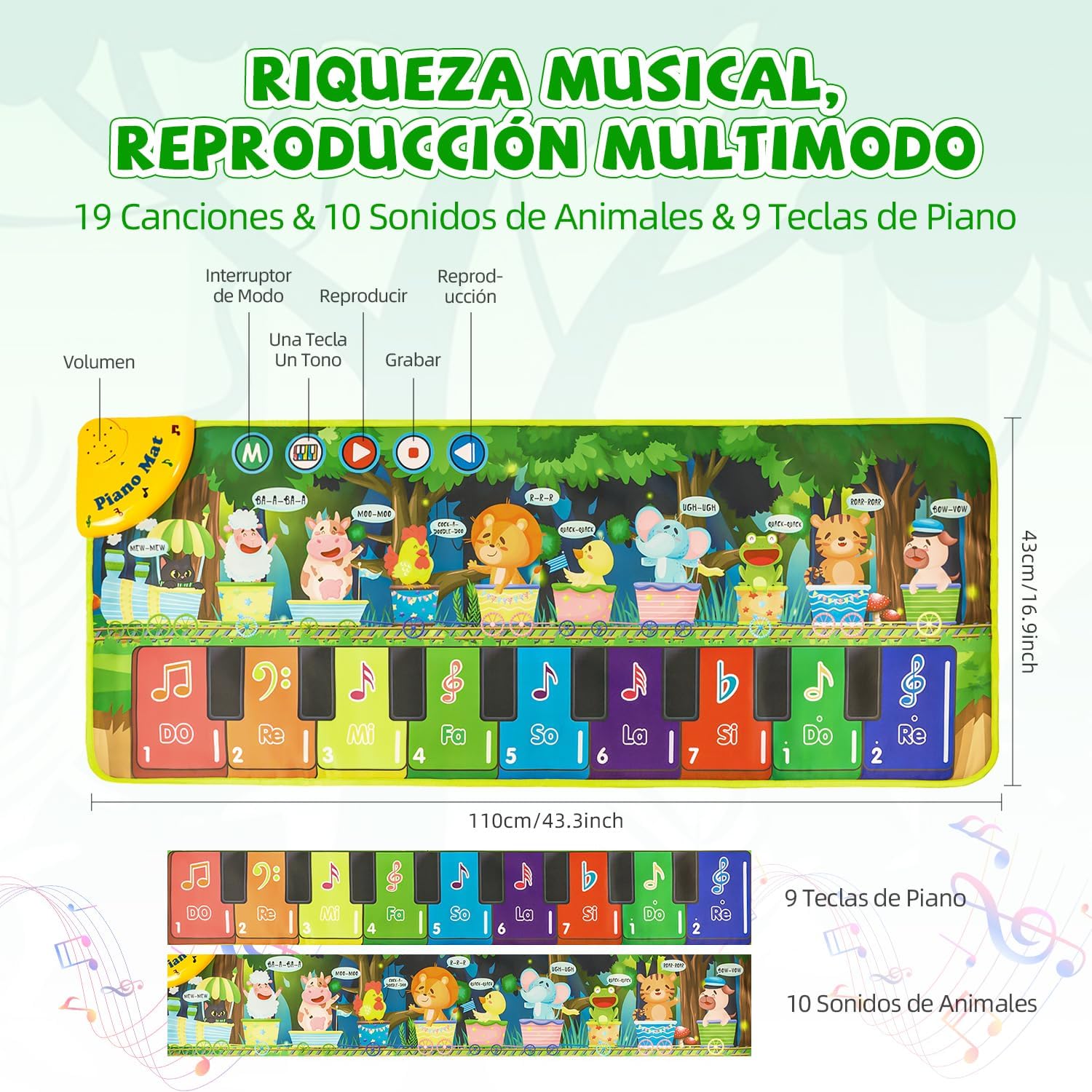 Thumbnail 1 de Carehabi Alfombra Piano Bebe - Juguete Musical y Regalo 🎹