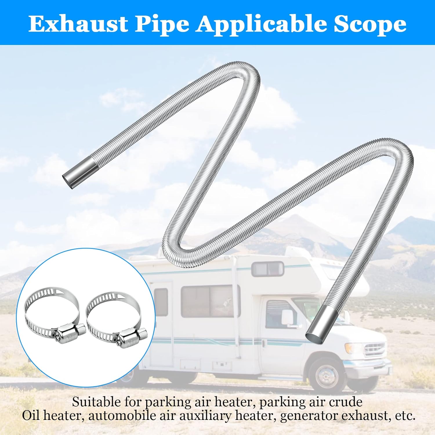 Thumbnail 5 de URAQT Tuyau d'échappement 120 cm