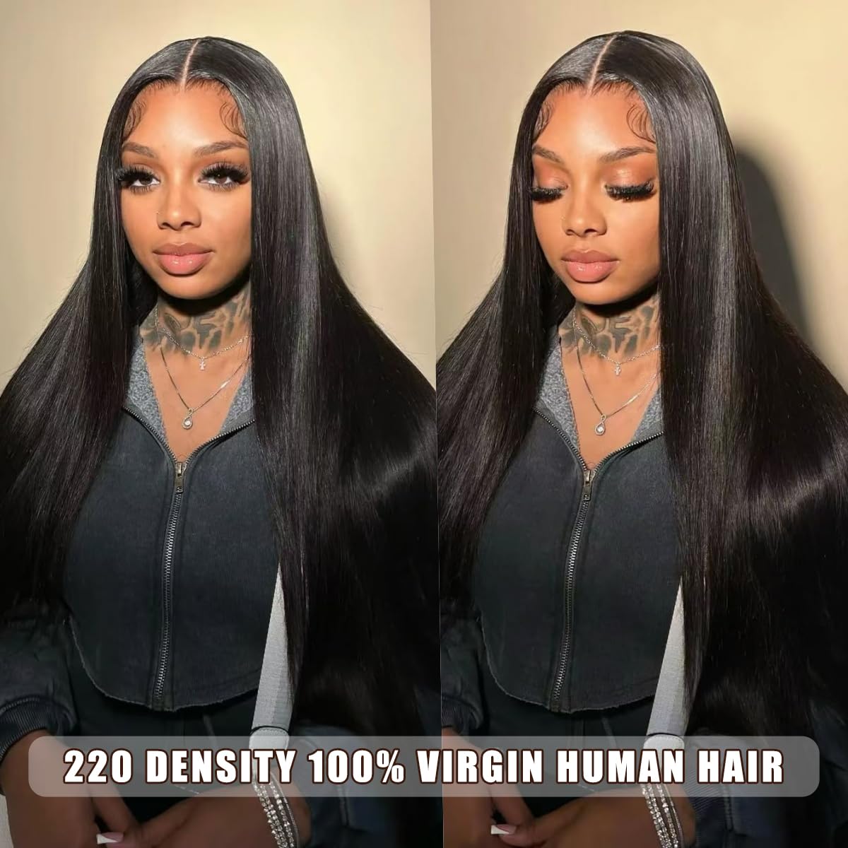 Detalle 2 de LAPONDAI 32 Inch 13x6 Straight Wig
