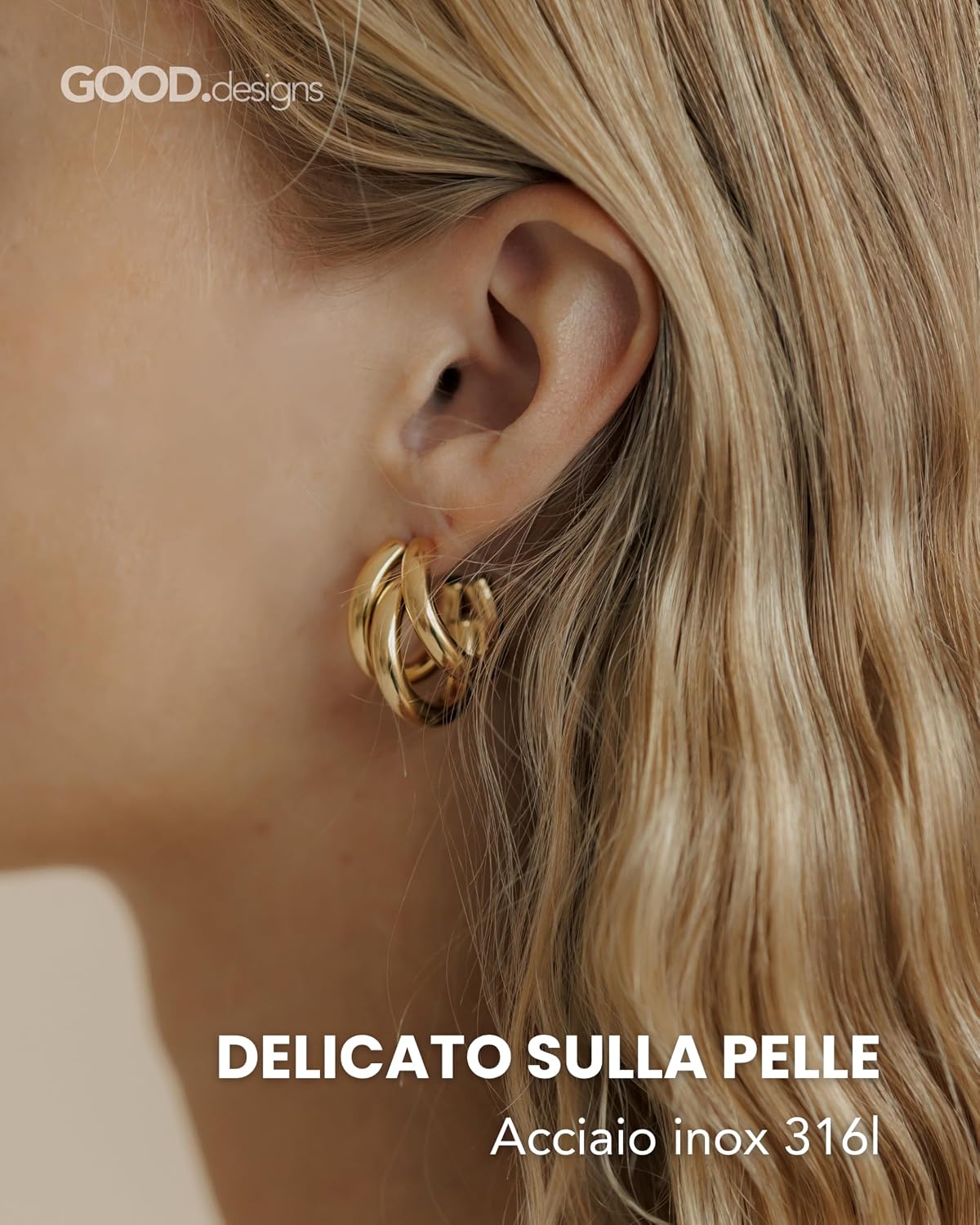 Detalle 2 de GD GOOD.designs Orecchini Triple 20 mm