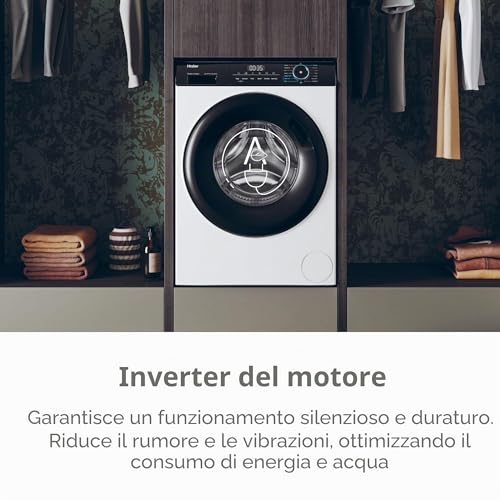 Detalle de Haier I-Pro Serie 3 Lavatrice 10 Kg, 1400 Giri, Classe A – Bianca