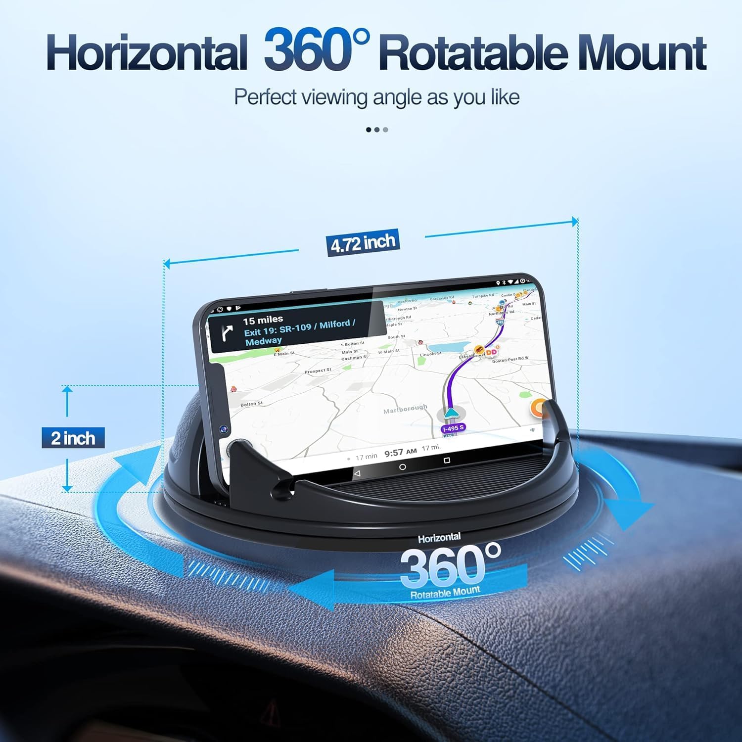 Detalle de Cinati Car Phone Holder Mount 360° rotatable for iPhone