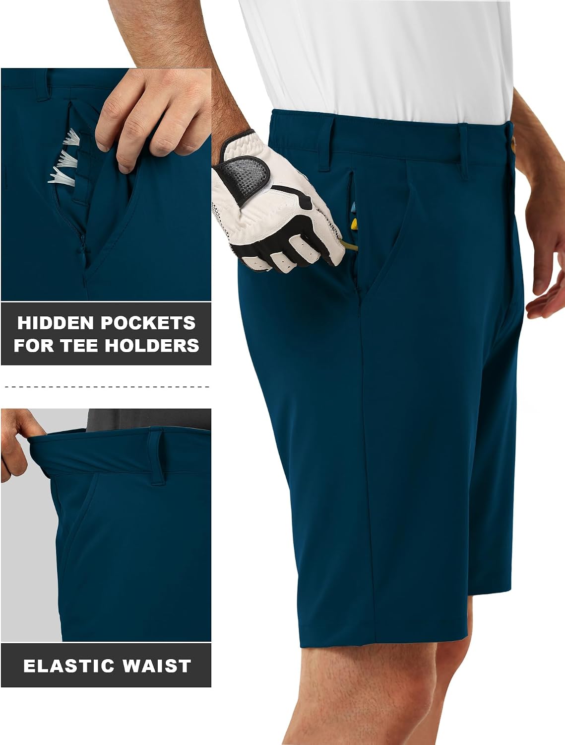 Thumbnail 3 de 33,000ft Herren Golf Shorts Stretch – Kurze Bermuda Shorts mit 4-Wege-Stretch und UV-Schutz