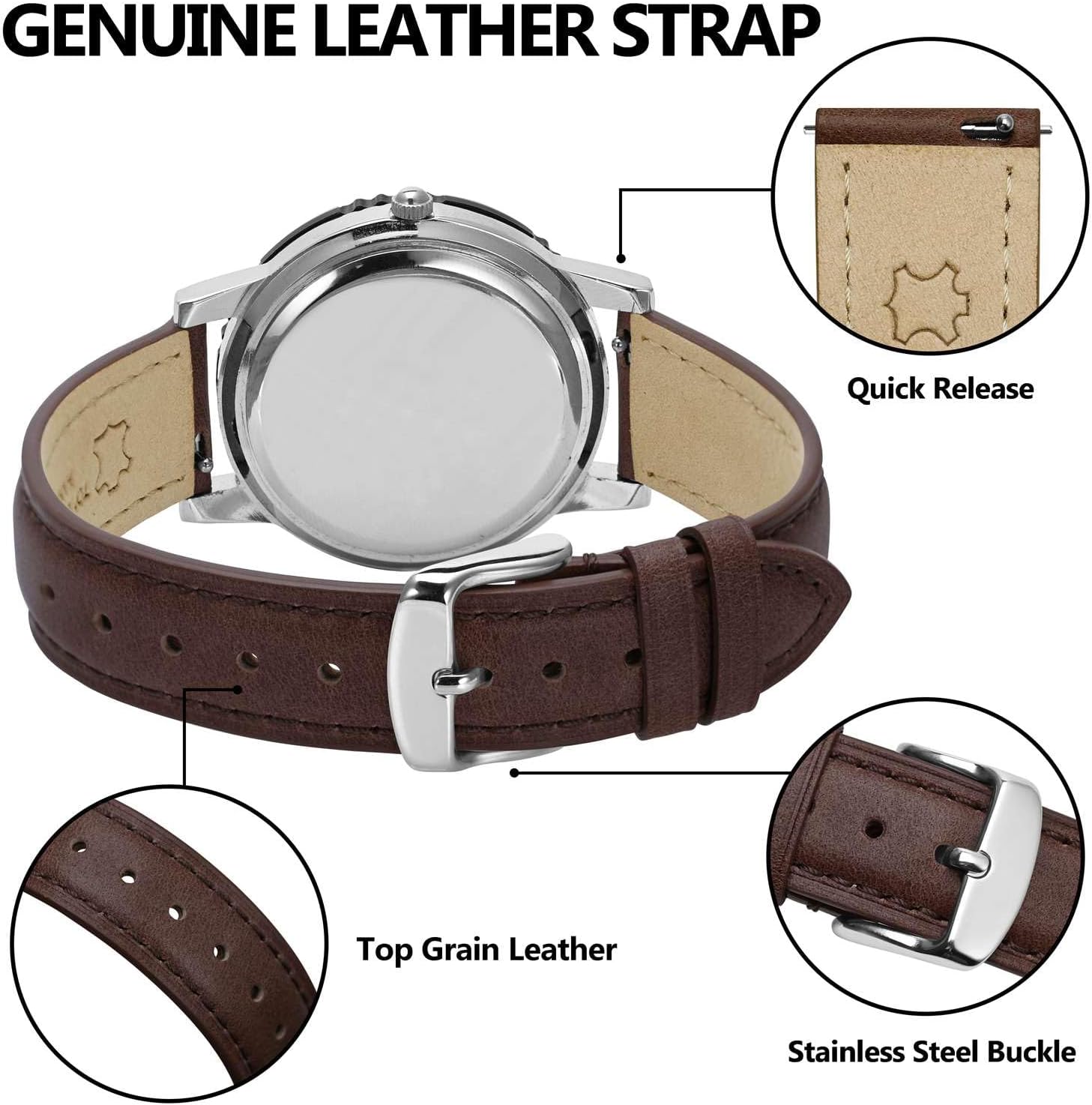 Thumbnail 3 de Bracelet de montre cuir BISONSTRAP 12 mm