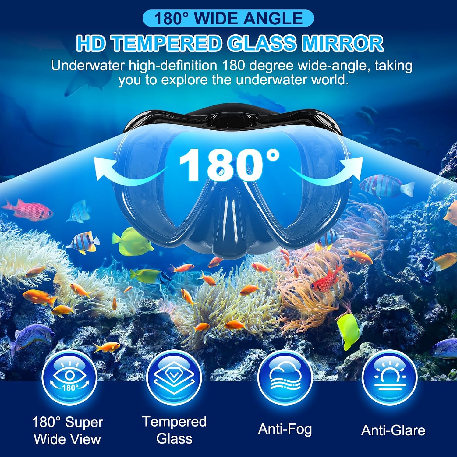 Detalle de Mengine Snorkel Set for adults snorkelling