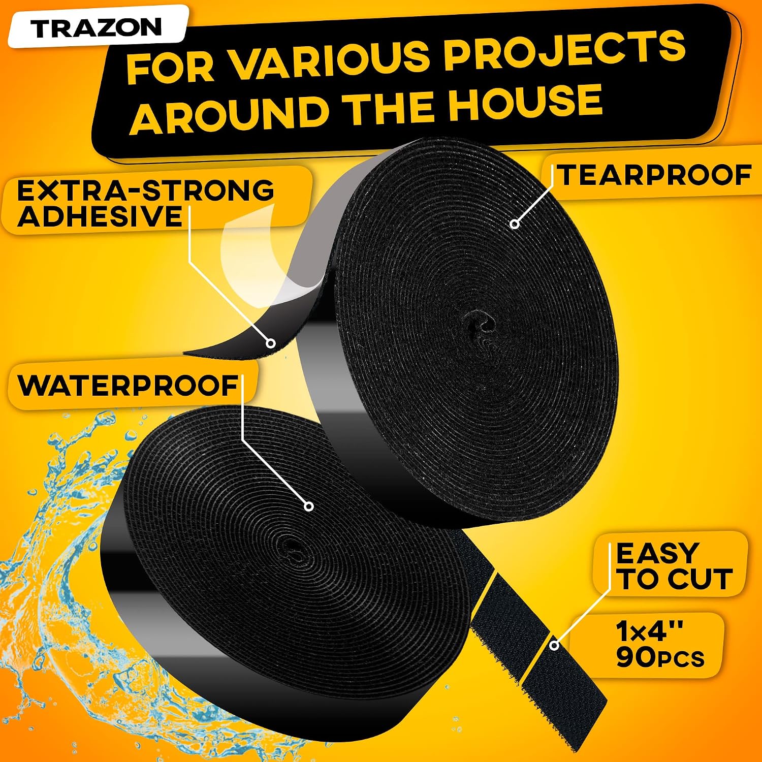 Detalle de Trazon Hook and Loop Tape, 1 in x 30 ft